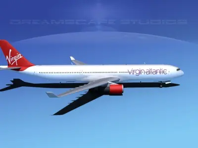 Airbus A330-300 Virgin Atlantic 3D model
