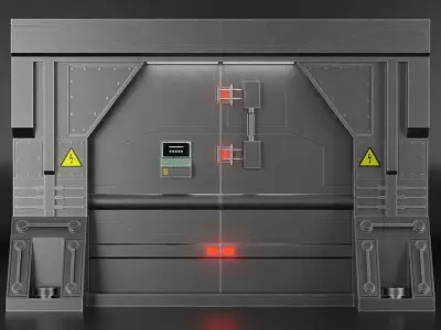 Sci Fi Door Free low-poly 3D model