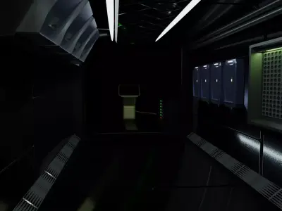 Space station and low poly option Low-poly 3D model