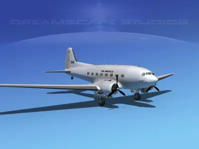 Douglas DC-3 Air America 3D model