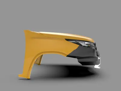 Ecotechne Front Bumper for Toyota Fortuner  Low-poly 3D model