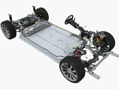 Electric Car Chassis 3D model