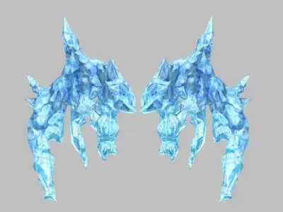 ice wing Low-poly 3D model