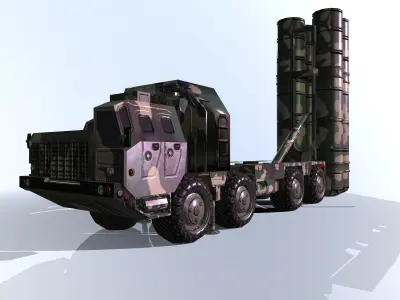 S400 Military Truck  Low-poly 3D model