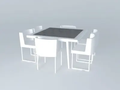 Kitchen Dining Set Free 3D model