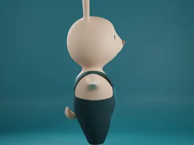 cartoon rabbit 3D model