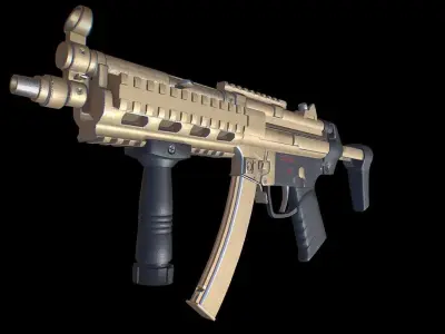 MP5 A1- Game Ready - Low-poly 3D model