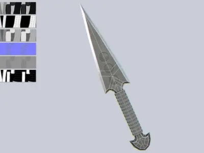 Kunai Low-poly 3D model