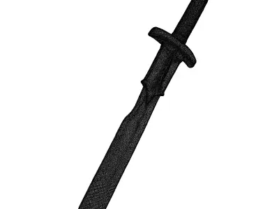 Ornate Fantasy Medieval Sword 3D model