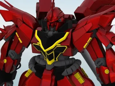 MSN-06S Sinanju Ver Ka 3D model