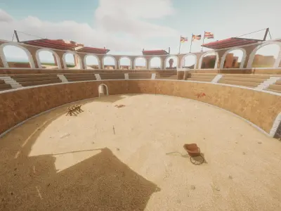 Gladiator Arena Low-poly 3D model