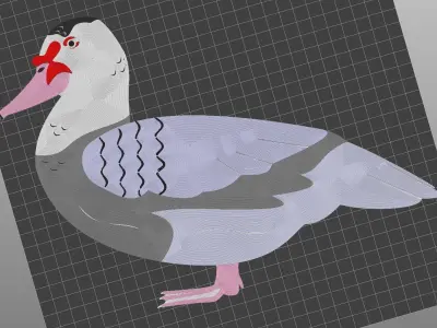 Muscovy Duck Wall Art Commercial 3D print model