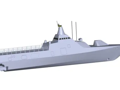 High speed boat 3D model