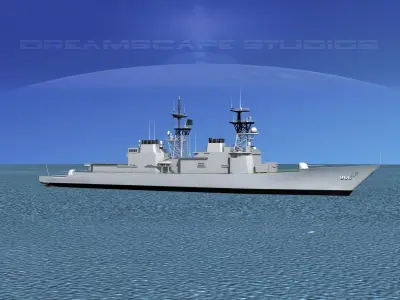 Spruance Class DD966 USS Hewitt 3D model