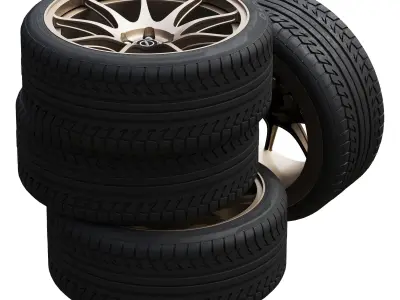 Nissan wheels 3D model