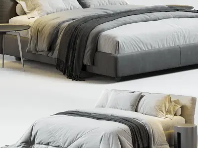 Flexform Newbridge Soft Bed 3D model