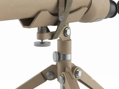 Spotting Scope with Tripod Desert Color 3D model