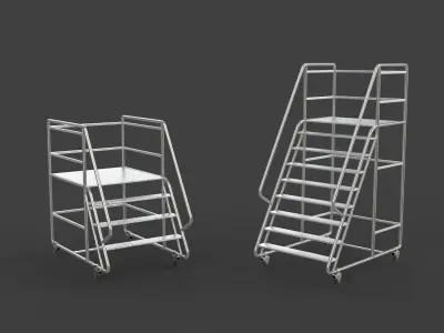 Industrial Warehouse Stair  3D model