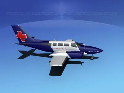 Cessna 404 Titan Med Flight 3D model