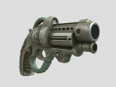 Sci-Fi Gun 3D Model PBR Textured Game Ready Low-poly 3D model
