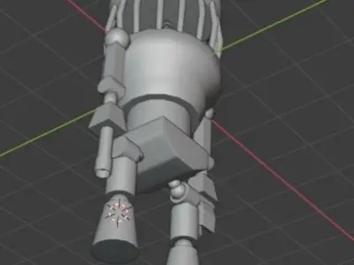 low poly robot Low-poly 3D model