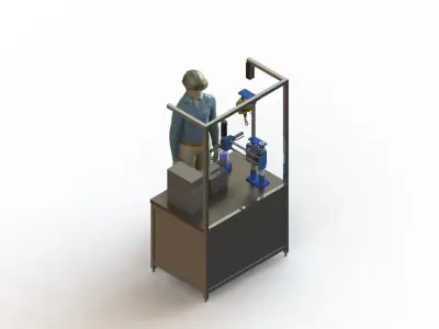 Stud bolt tightening Machine 3D model