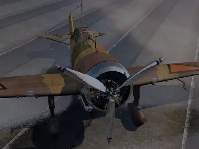 Fokker D-XXI - D-21 - Dutch 3D model