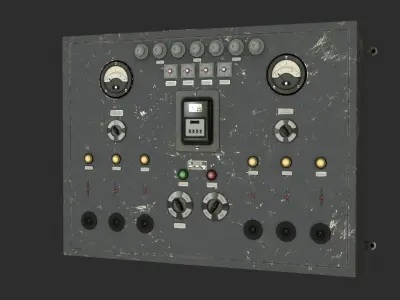 German Power Unit 6 Transmitters WWII Low-poly 3D model