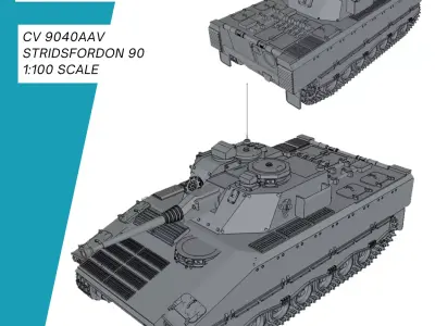 CV 9040AAV Stridsfordon 90 Strf 90 3D print model