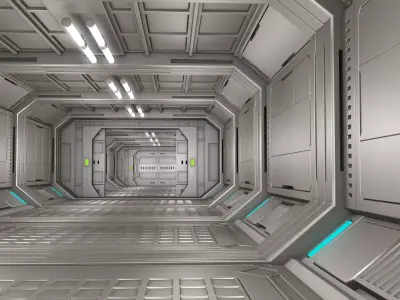 Sci Fi Corridor  3D model 78