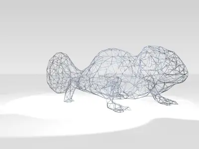 Chameleon Wireframe 3D model