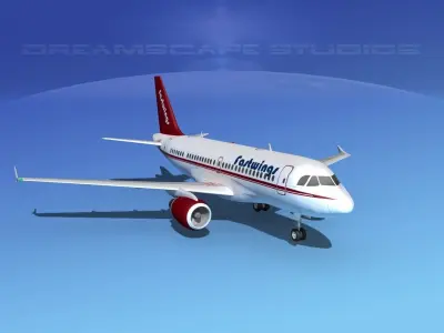 Airbus A319 Fastwings 3D model