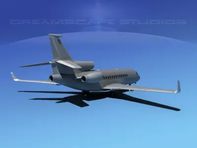 Dassault Falcon 7X Bare Metal 3D model