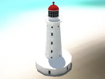 The North Reef Lighthouse Low poly 3D model