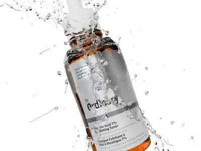 VFX Animated Water Splash On Cosmetic Product 3D model