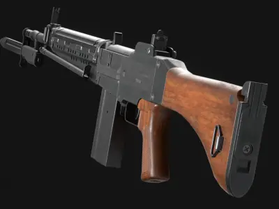 Howa Type 64 - Japanese Battle Rifle - Game Asset Low-poly 3D model