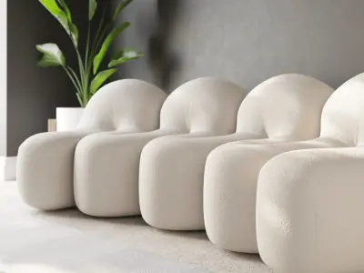  Thehighkey Curved Glove Couch Model 