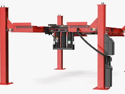 4 Post Car Lift Hunter L451 3D model