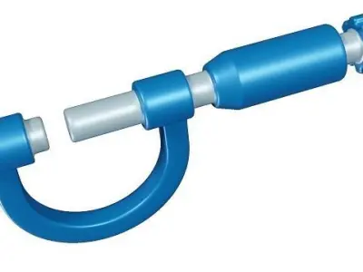 Classic Screw Gauge Toy Low-poly 3D model