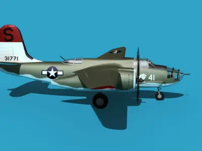 Douglas A-20E Havoc V05 3D model