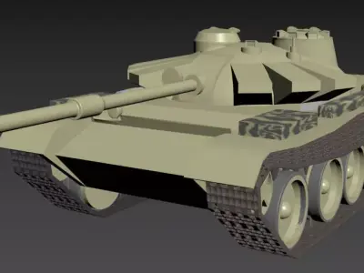 t-72 B tank 3D model
