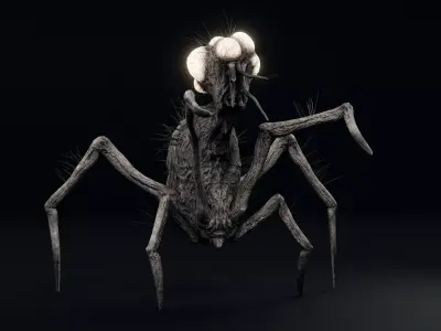 Monster Creature - Lamp Head Low-poly 3D model