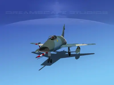 North American F-100D Super Sabre V02 USAF 3D model