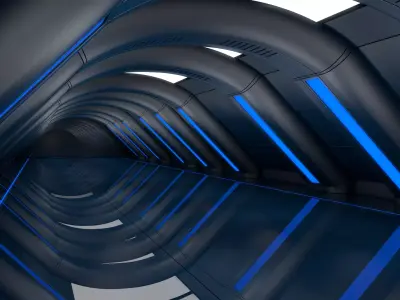 Sci Fi Corridor 3D model 183