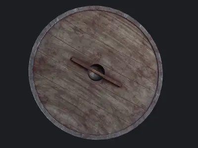 Realistik viking shield Low-poly Low-poly 3D model