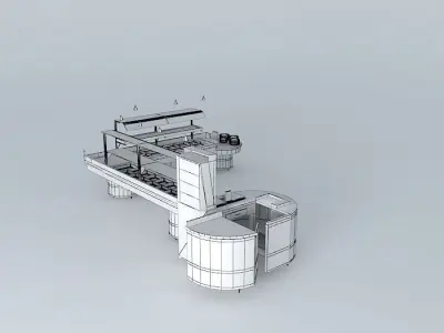 Kit009A Mesa Self Service por Alex Marques Free 3D model