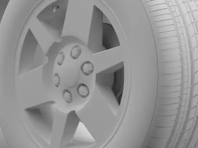 GMC Yukon XFE wheel 3D model