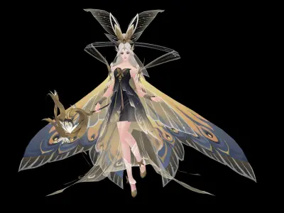 Night Elves Low-poly 3D model