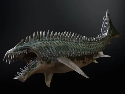 AlienShark 6 Low-poly 3D model