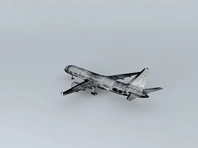 Template Boeing 757 200W Free 3D model